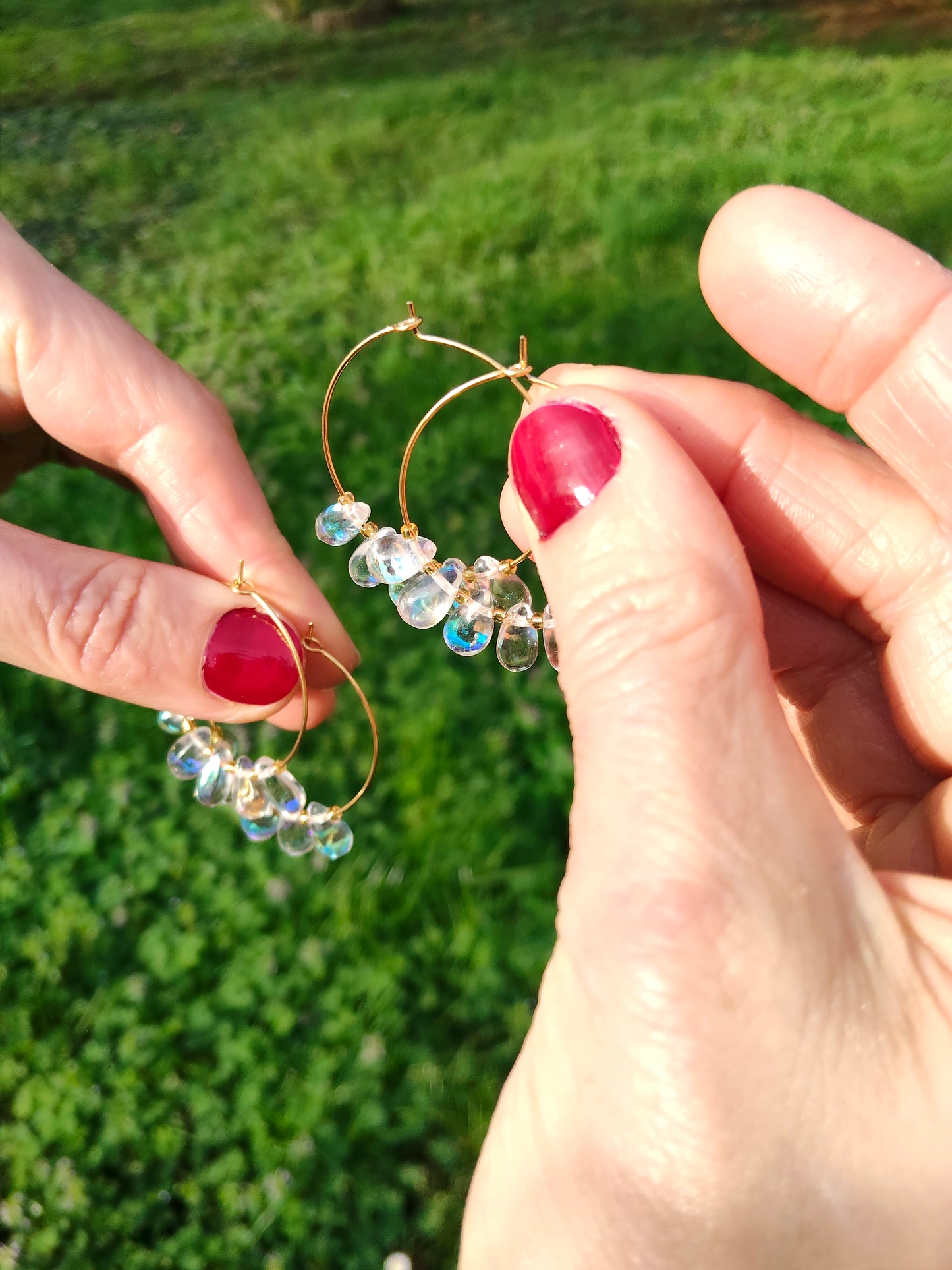 Créoles dorées Lune