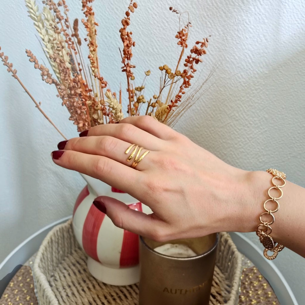 Bague dorée Alizée