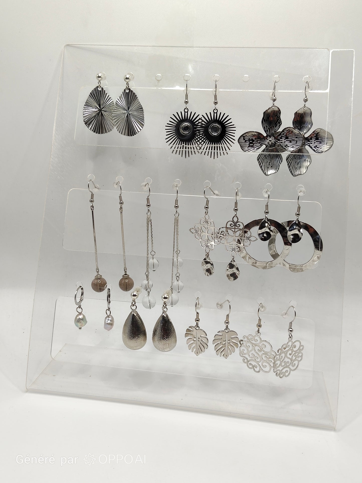 Félicie, les boucles d'oreilles clips gouttes argentées