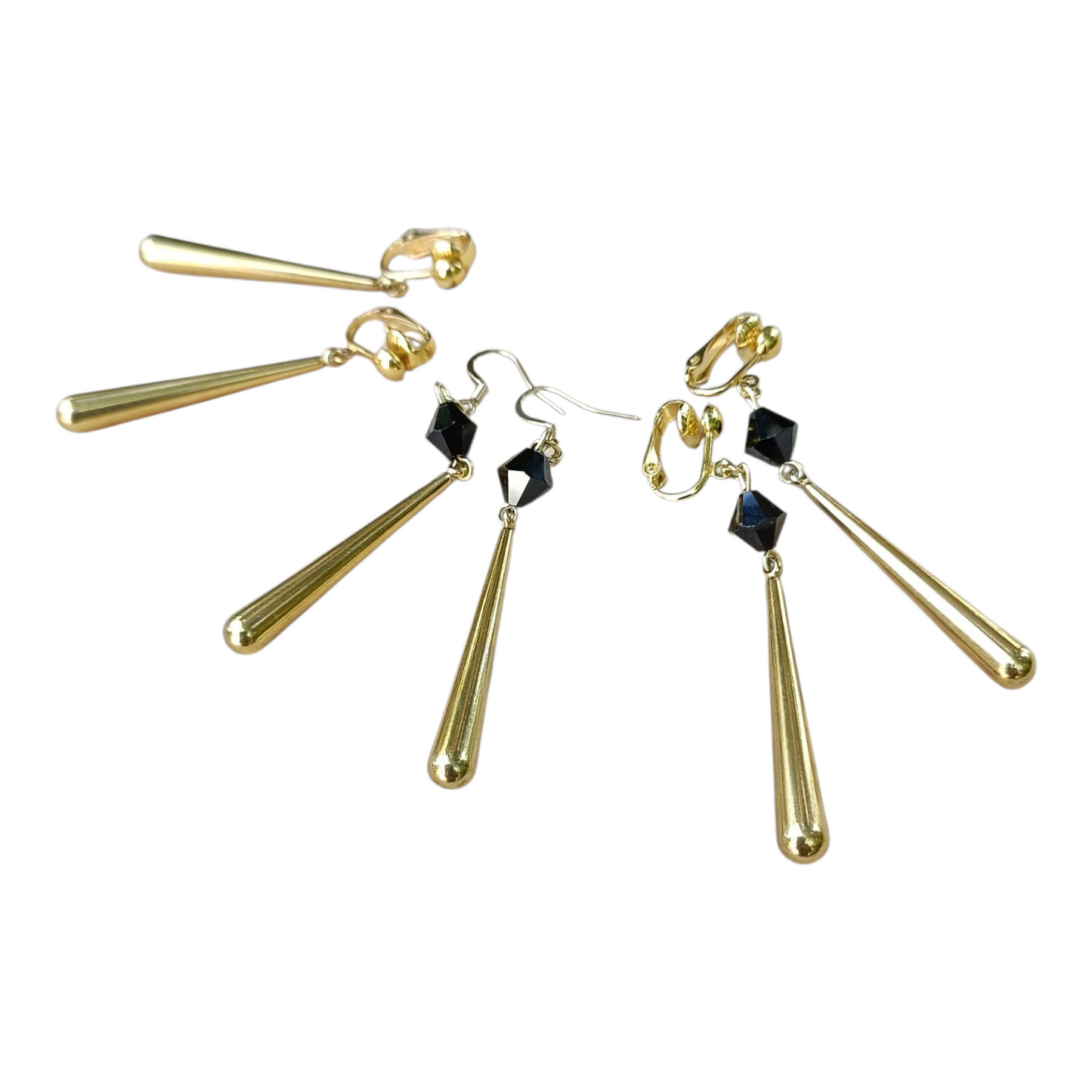 Sabine, les longues boucles d'oreilles gouttes dorées or fin