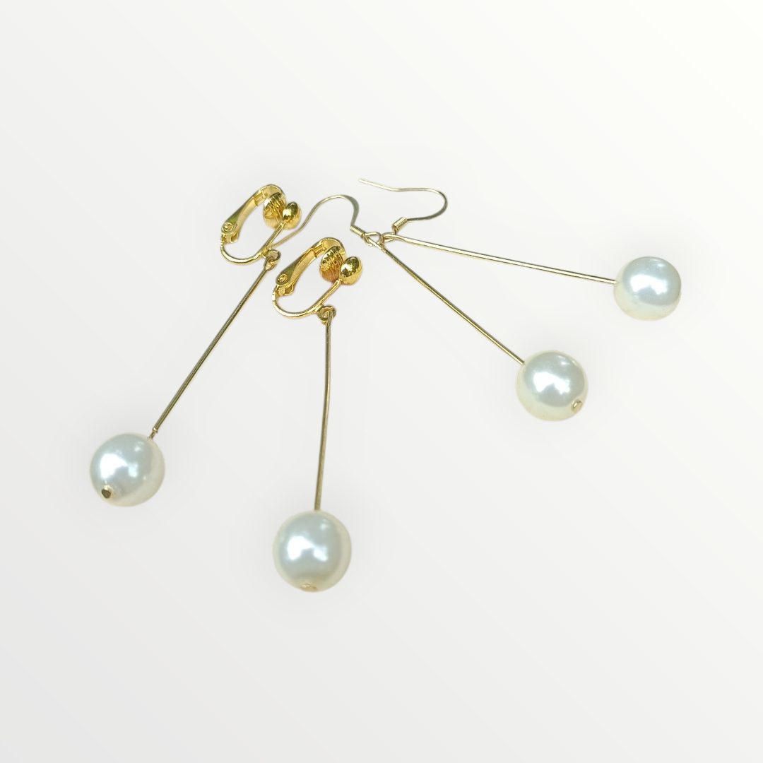 Lucie, les boucles d'oreilles fines et pendantes dorées or fin