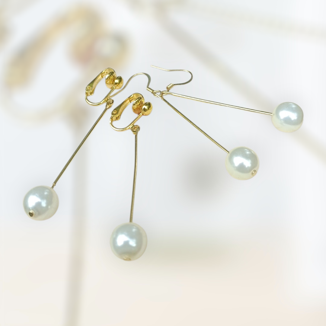 Lucie, les boucles d'oreilles fines et pendantes dorées or fin